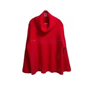 Anthropologie Maeve Scarlet Cowl Neck Sweater
